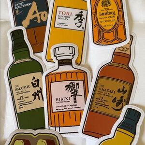 2 set of Suntory whiskey stickers. Limited.